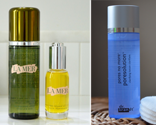 Review La Mer Treatment Lotion Vs Dr.Brandt Pores No More Poresolution